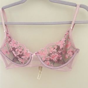 For love and lemons pink floral bra